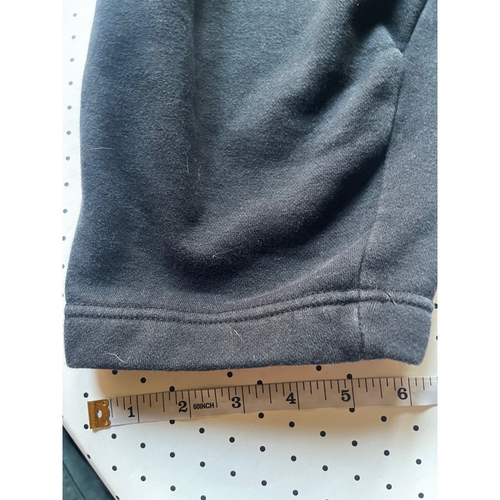 Nike Fleece Jogger Sweatpants Womens S Black Embroidered Swoosh Cropped Pants - Picture 5 of 10